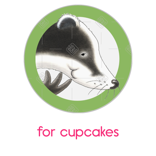 Percy and animals in a wheelbarrow frame - cupcakes