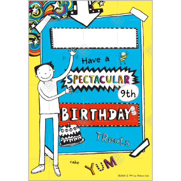 Tom Gates cake topper - portrait