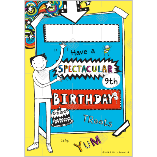 Tom Gates cake topper - portrait