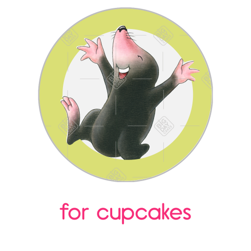 Percy Cupcake design - mole topper - cupcakes