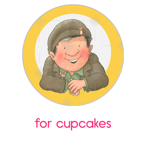 Percy the Park Keeper topper - cupcakes