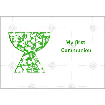 Communion Chalice green topper - landscape