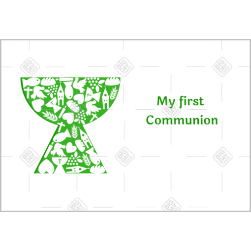Communion Chalice green topper - landscape