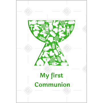 Communion Chalice green topper - portrait