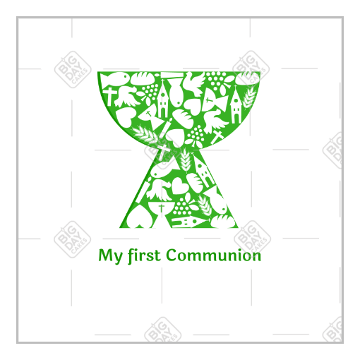 Communion Chalice green topper - square