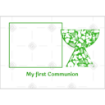 First communion - green frame with chalice frame - landscape