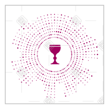 Communion chalice rays topper - square