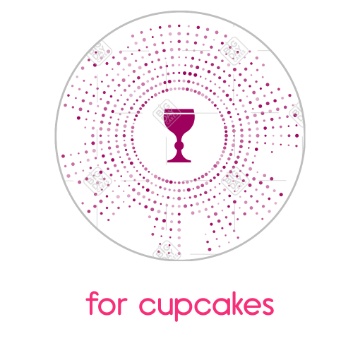 Communion chalice rays topper - cupcakes