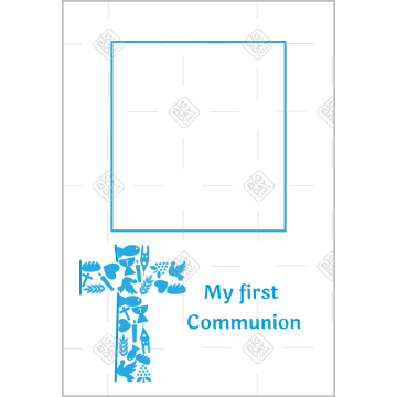 Communion Blue Cross frame - portrait