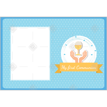 Communion chalice blue frame - landscape