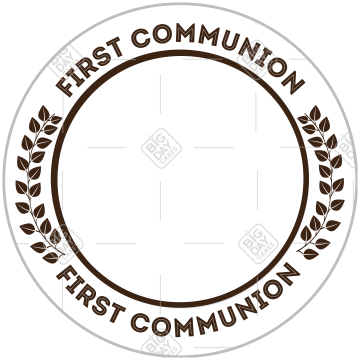 Communion frame - leaves frame - round