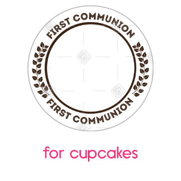 Communion frame - leaves frame - cupcakes