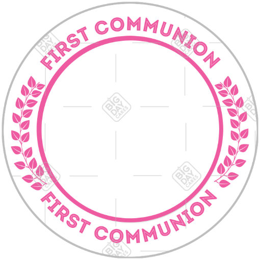 Communion frame pink frame - round