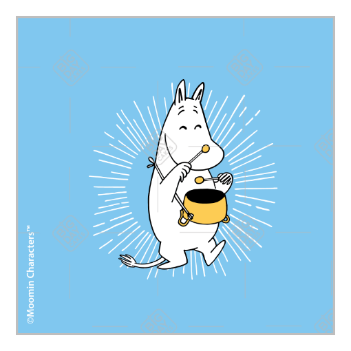 Moomintroll cake topper frame - square