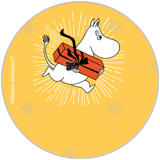 Moomintroll-gift frame - round
