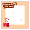Birthday-toast frame - square