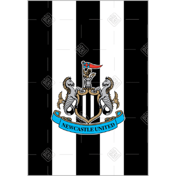 Newcastle United Black and White topper - portrait