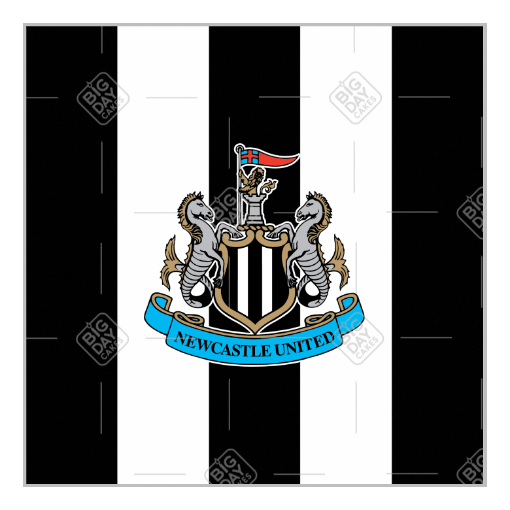 Newcastle United Black and White topper - square