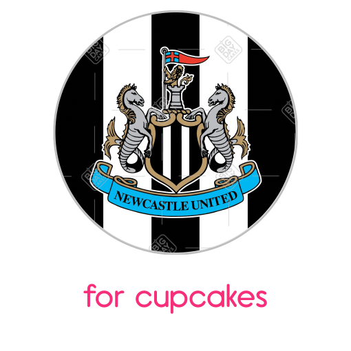 Newcastle United Black and White frame - cupcakes