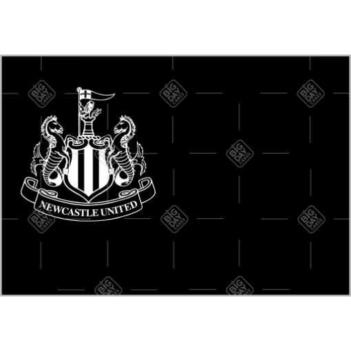 Newcastle United dark crest topper - landscape