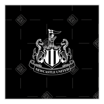 Newcastle United dark crest topper - square