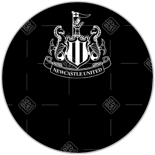 Newcastle United dark crest topper - round