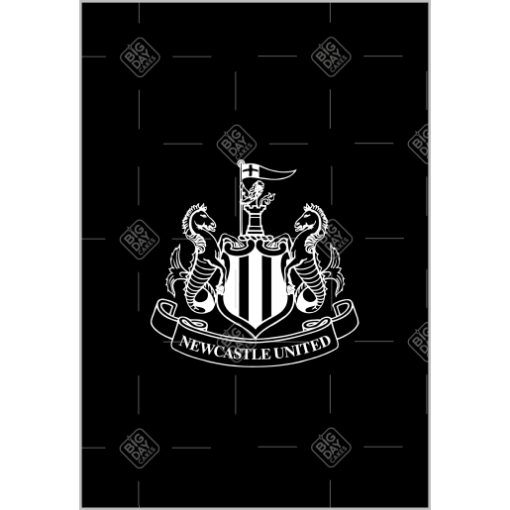 Newcastle United Happy Birthday topper with dark crest topper - portrait