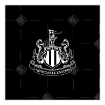 Newcastle United Happy Birthday topper with dark crest topper - square