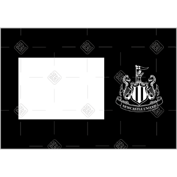 Newcastle United dark crest frame - landscape