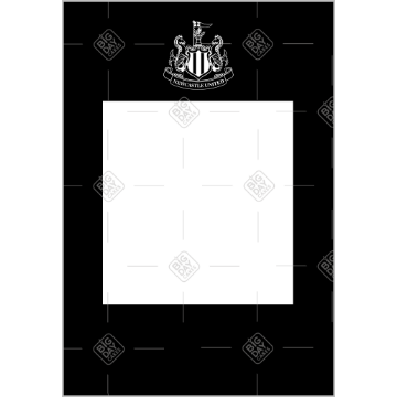 Newcastle United dark crest frame - portrait