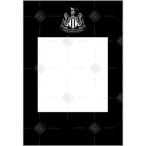 Newcastle United dark crest frame - portrait
