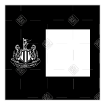 Newcastle United dark crest frame - square