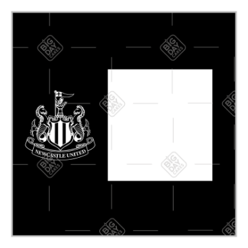 Newcastle United dark crest frame - square