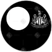 Newcastle United dark crest frame - round