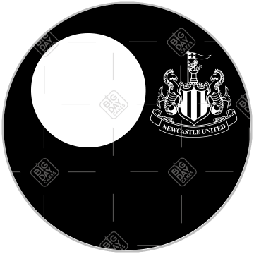 Newcastle United dark crest frame - round