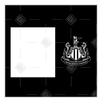 Newcastle United dark crest Happy Birthday frame - square