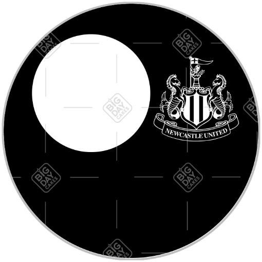 Newcastle United dark crest Happy Birthday frame - round