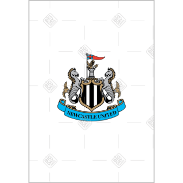 Newcastle United white design topper - portrait