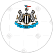 Newcastle United white design topper - round