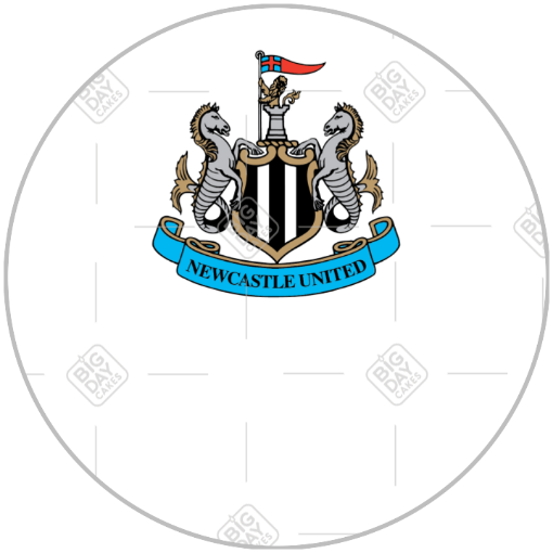 Newcastle United white design topper - round