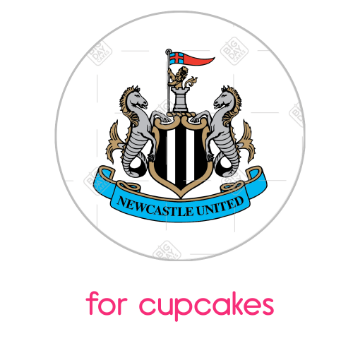 Newcastle United white design topper - cupcakes