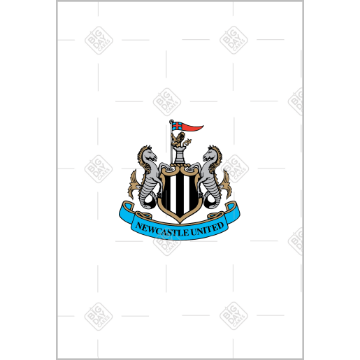 Newcastle United Happy Birthday white design topper - portrait