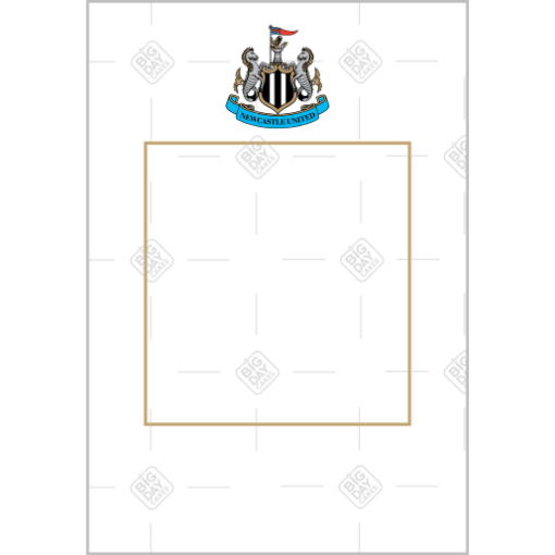 Newcastle United white frame - portrait
