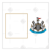 Newcastle United Happy Birthday white frame  - square