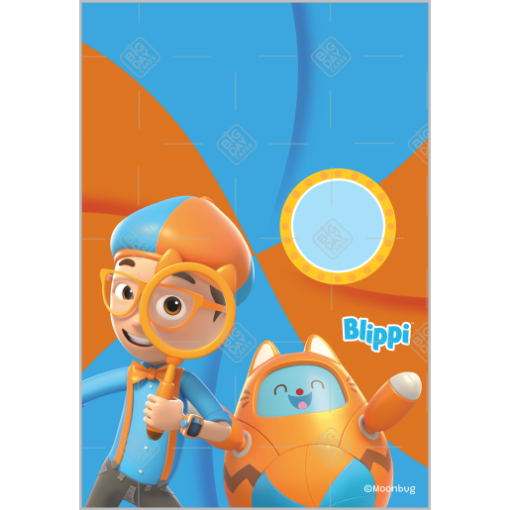Blippi & T.A.B.B.S Happy Birthday topper - portrait
