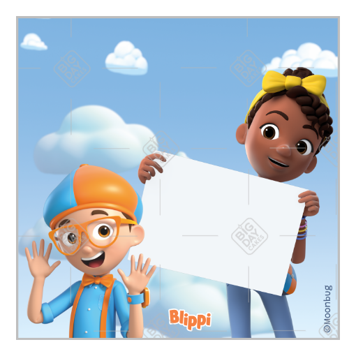 Blippi & Meekah topper - square