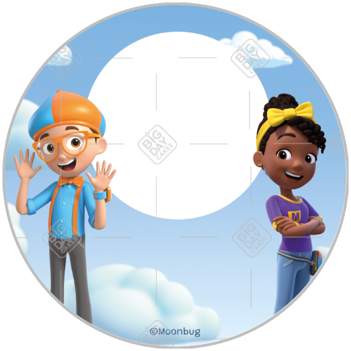 Blippi and Meekah frame - round