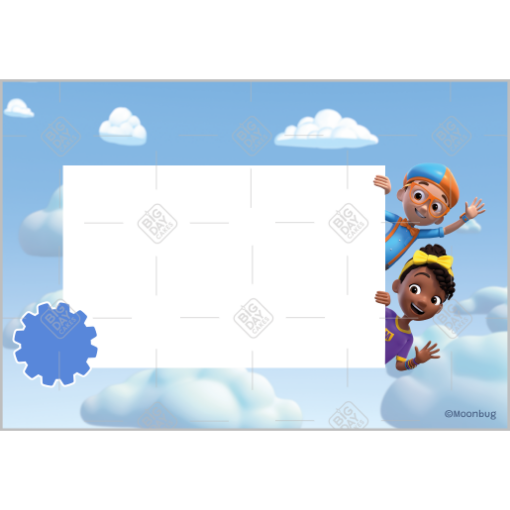 Blippi and Meekah Happy Birthday frame