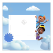 Blippi and Meekah Happy Birthday frame - square