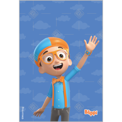 Blippi Happy Birthday topper - portrait